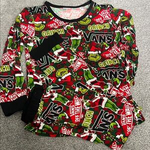 Vans Grinch Graphic Pajama Set - Red, Green, Black